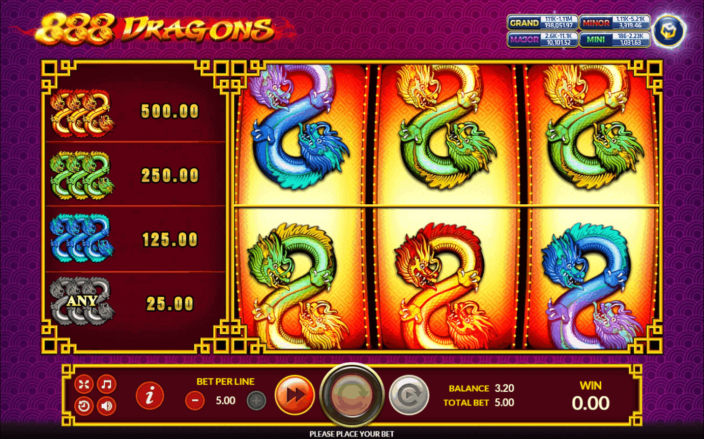 888 Dragons SlotXO Game