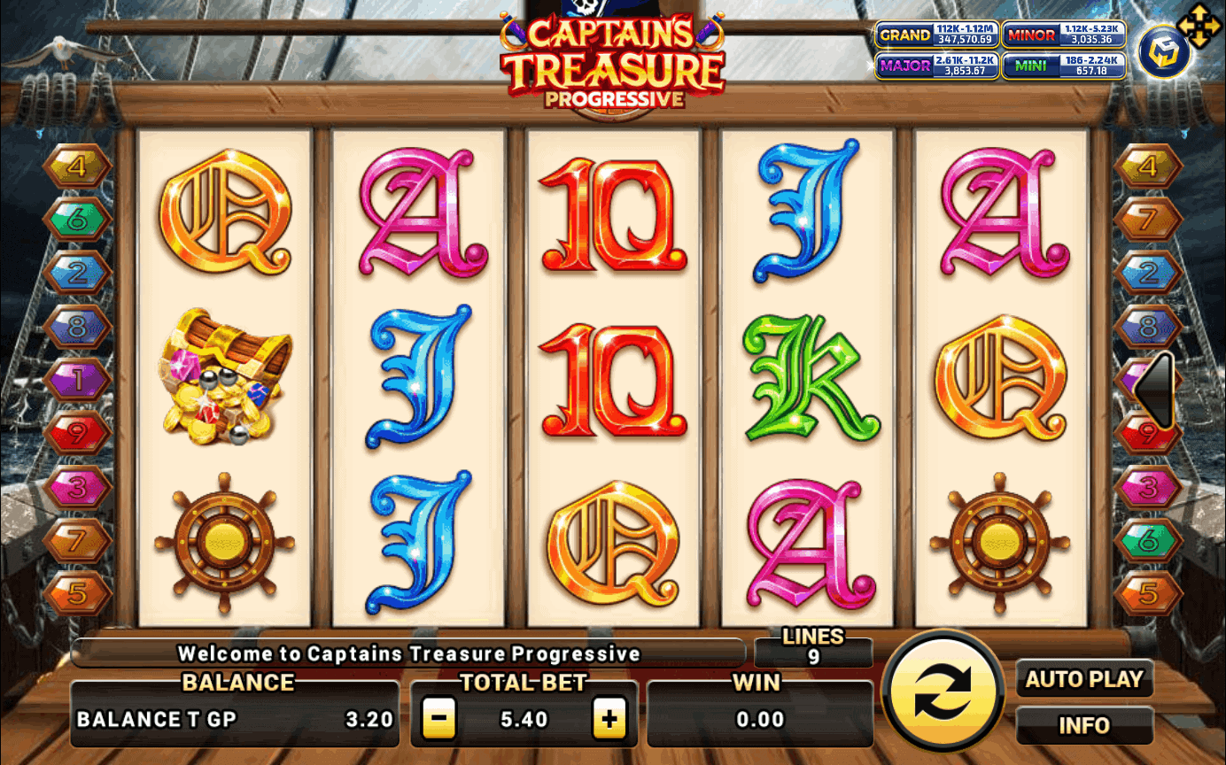 Captains Treasure Progressive SlotXO Game