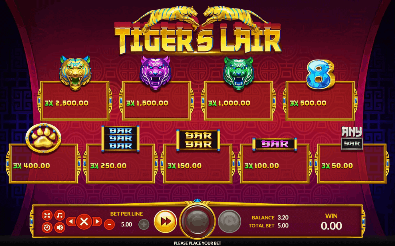 Tiger's Lair SlotXO Info