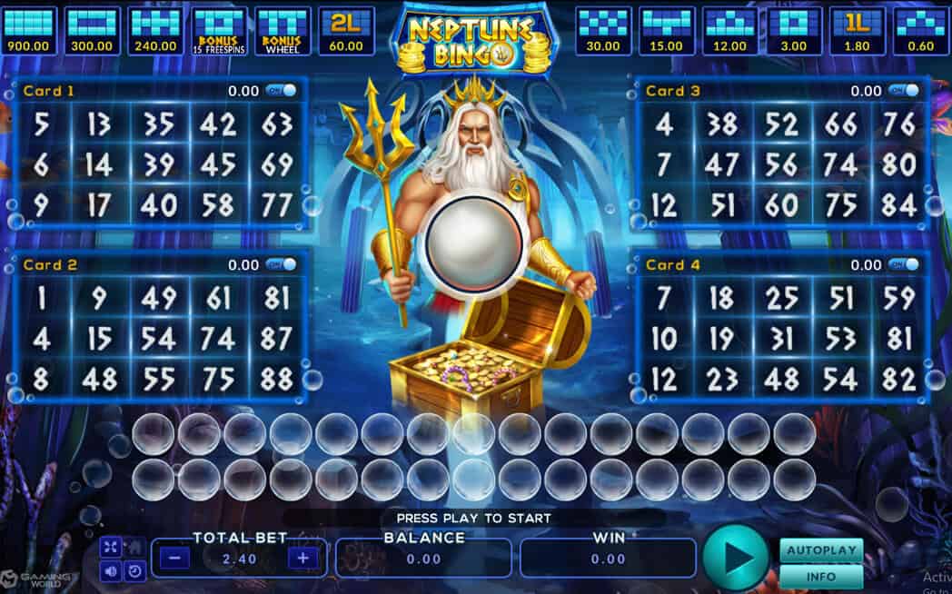 Neptune Treasure Bingo Game XOSlot slotxo login