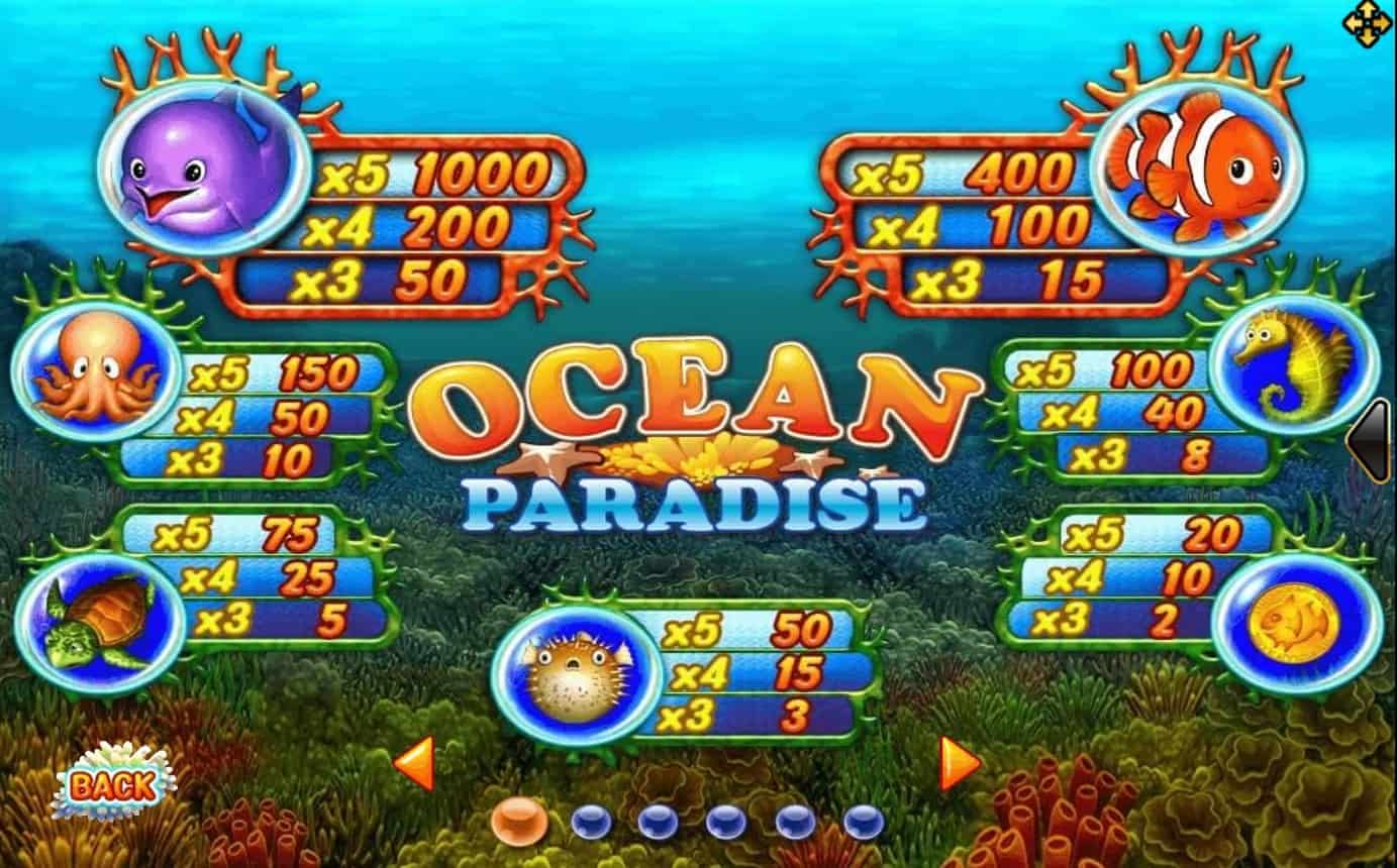 Ocean Paradise Info slotxo โปรสมาชิกใหม่ 100%