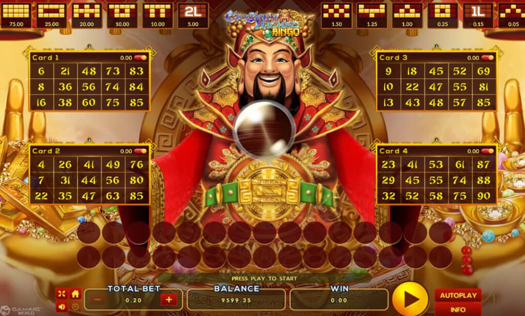 เกมบิงโก Slotxo - Caishen Riches Bingo