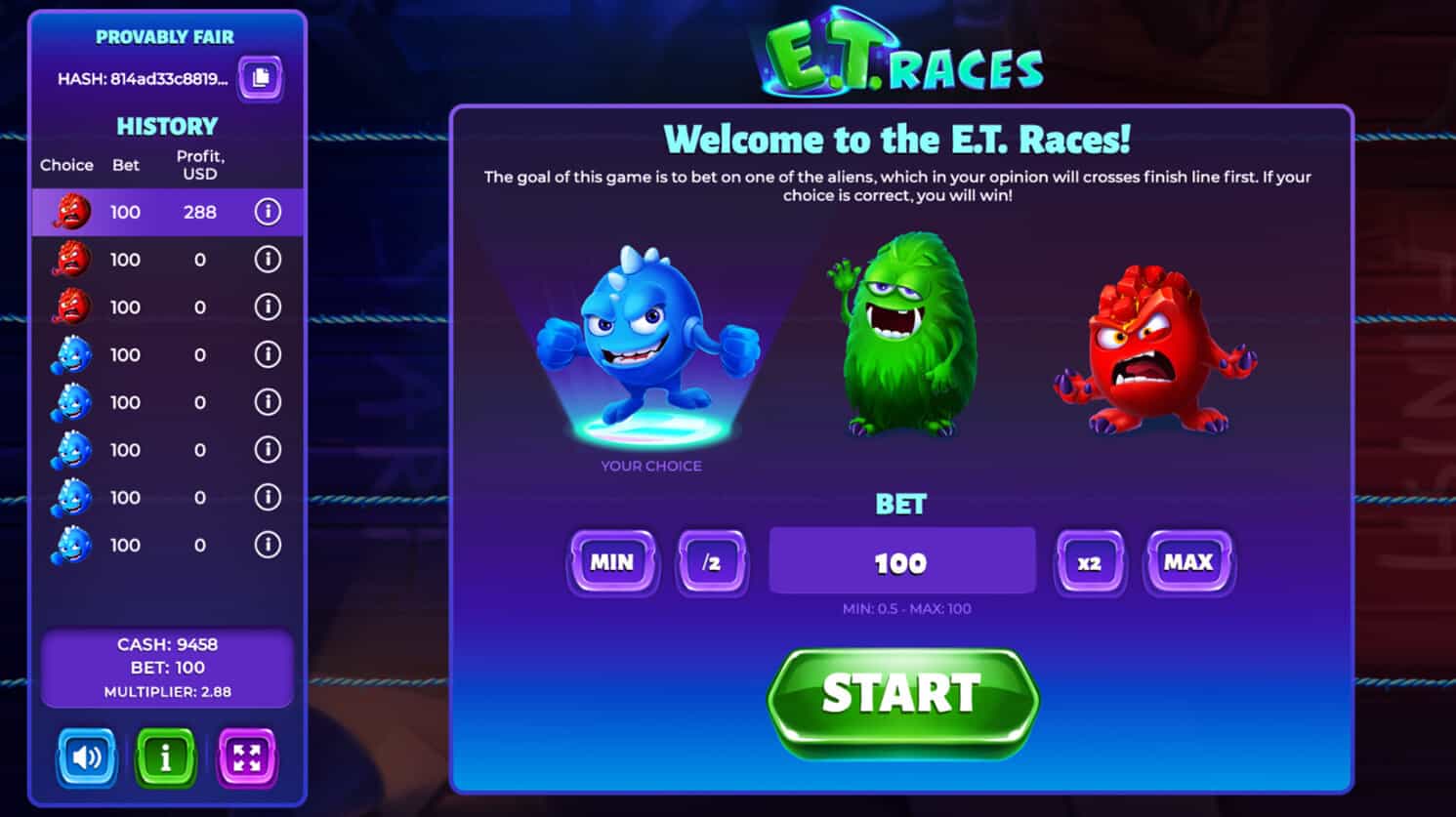 E.T. RACES สล็อต XO สล็อตค่าย evoplay แอพ slotxo