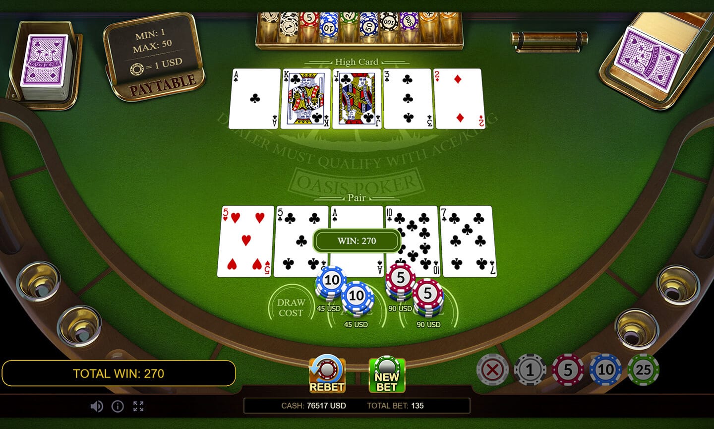 OASIS POKER CLASSIC สล็อต XO สล็อตค่าย evoplay slot slotxo