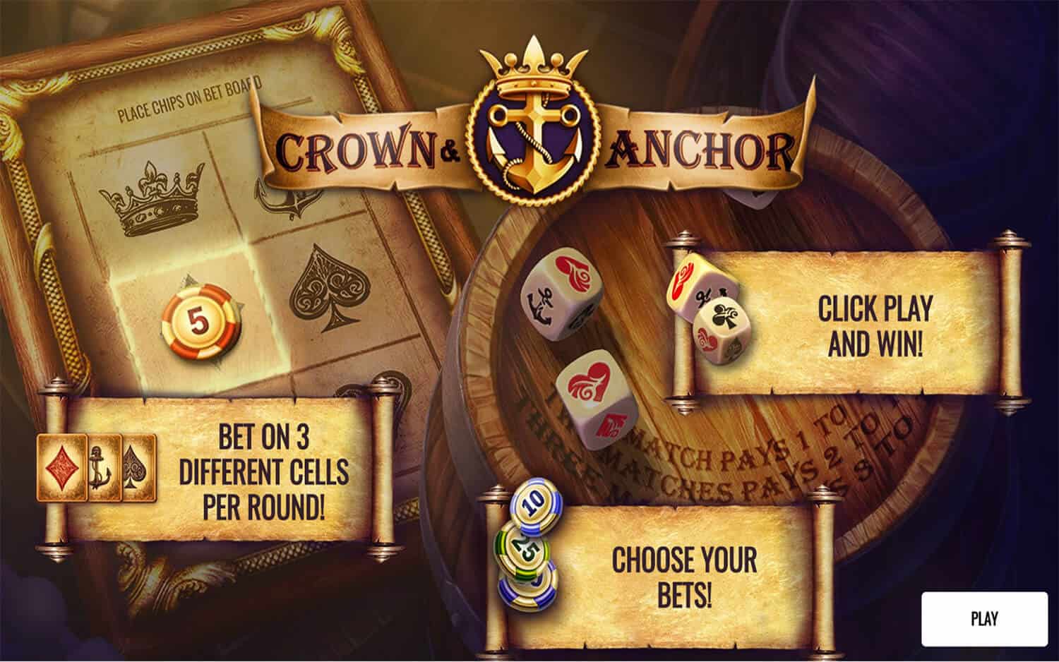 CROWN & ANCHOR สล็อต XO สล็อตค่าย evoplay slot slotxo 