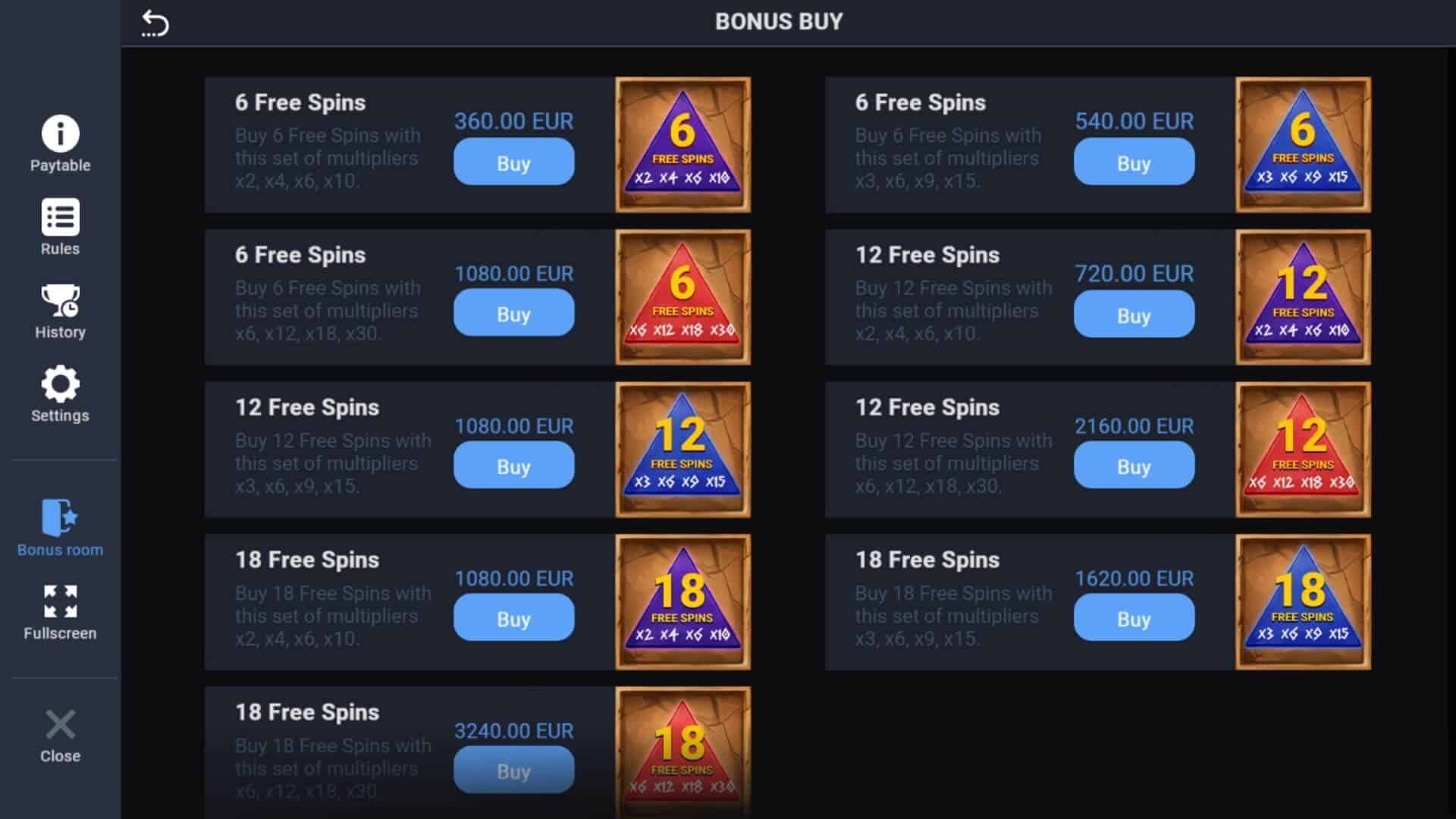 CURSE OF THE PHARAOH BONUS BUY สล็อตค่าย evoplay slotxo888