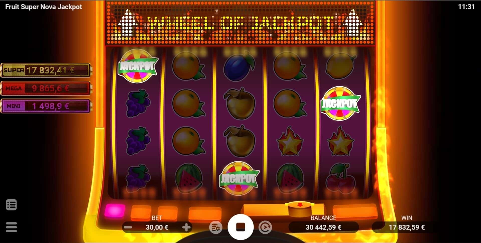 FRUIT SUPER NOVA JACKPOT สล็อตค่าย evoplay slotxo เล่น ฟรี