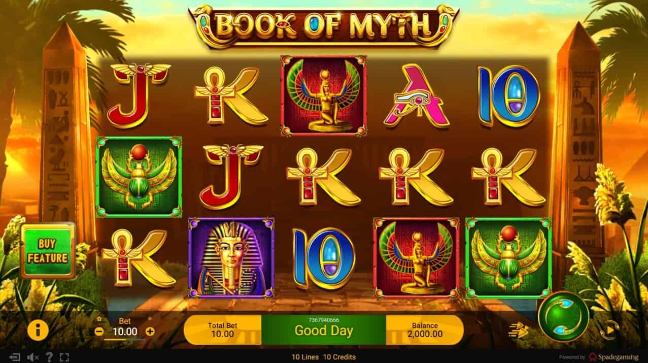 BOOK OF MYTH สล็อตค่าย Spadegaming จาก Slotxo สล็อต xo