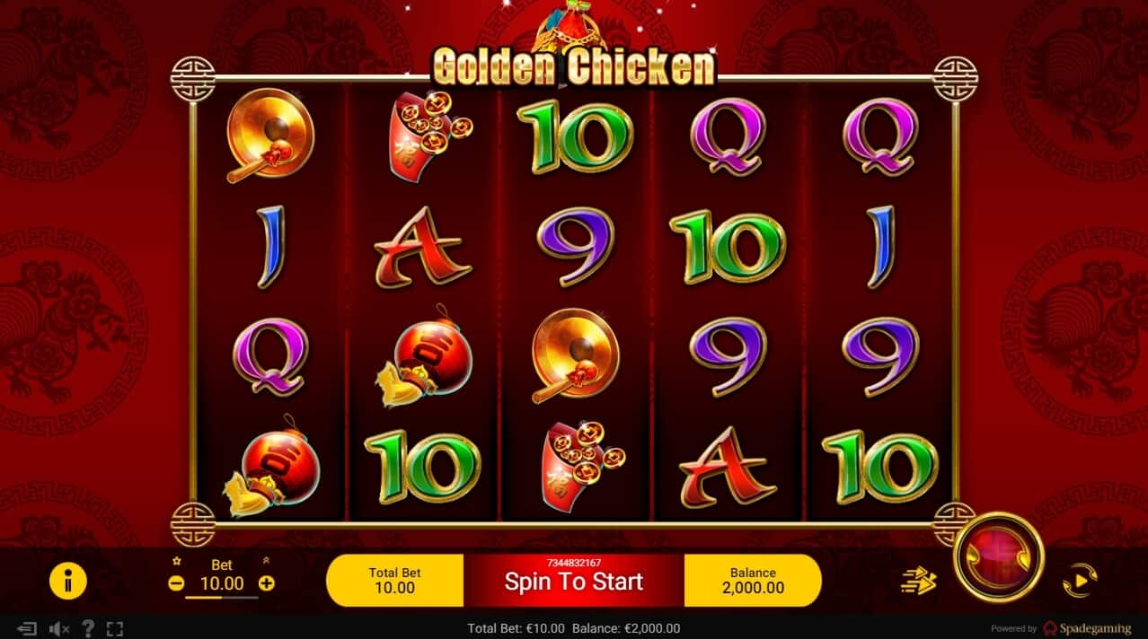 GOLDEN CHICKEN สล็อตค่าย Spadegaming จาก Slotxo สล็อต xo