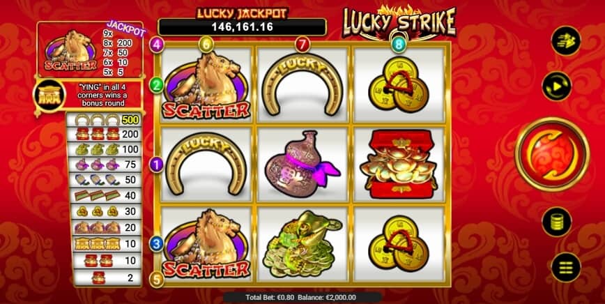 LUCKY STRIKE  สล็อตค่าย Spadegaming จาก Slotxo สล็อต xo