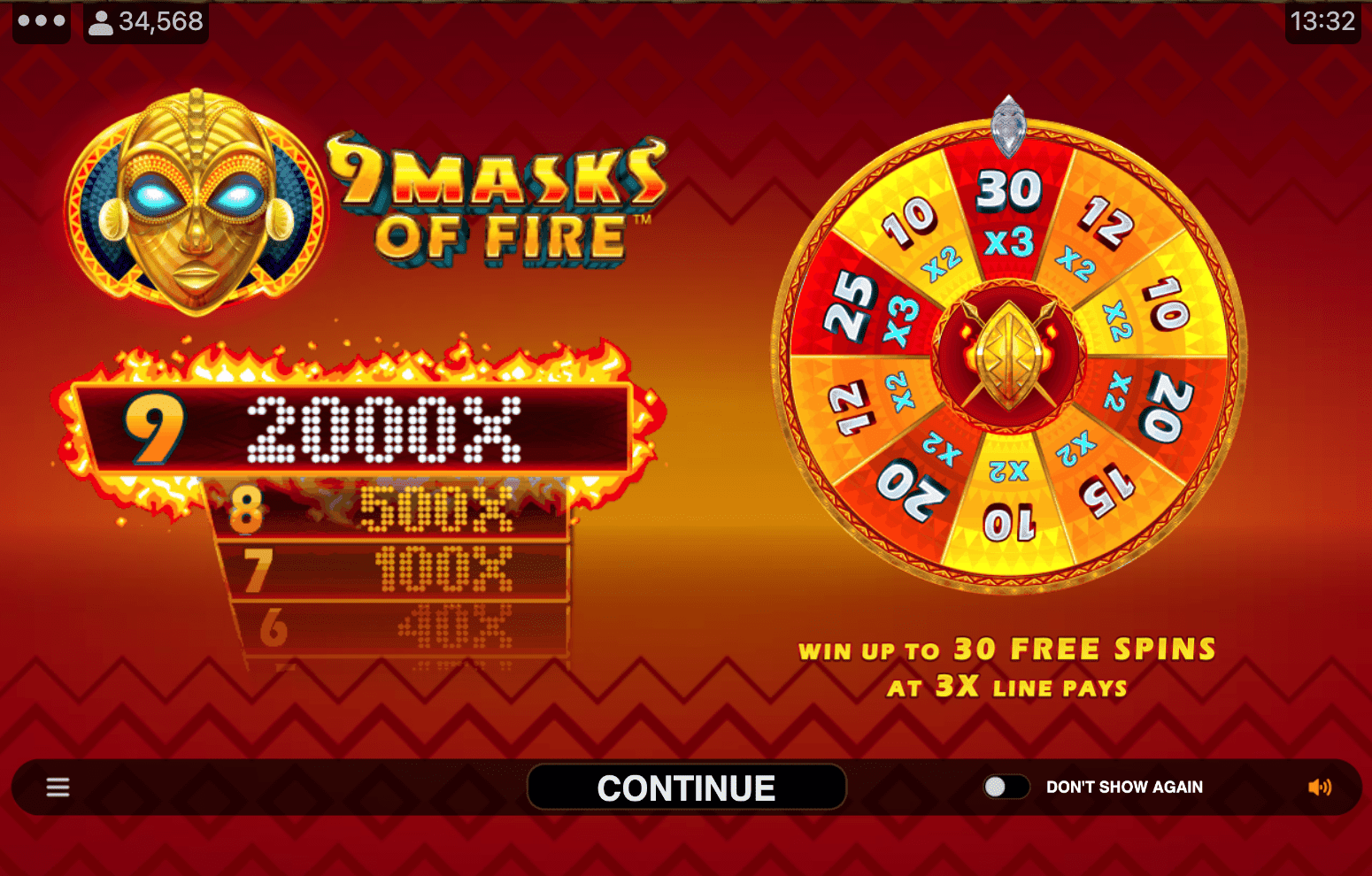 9 Masks Of Fire สล็อต Microgaming จาก slotxo สล็อต xo Slotxo game