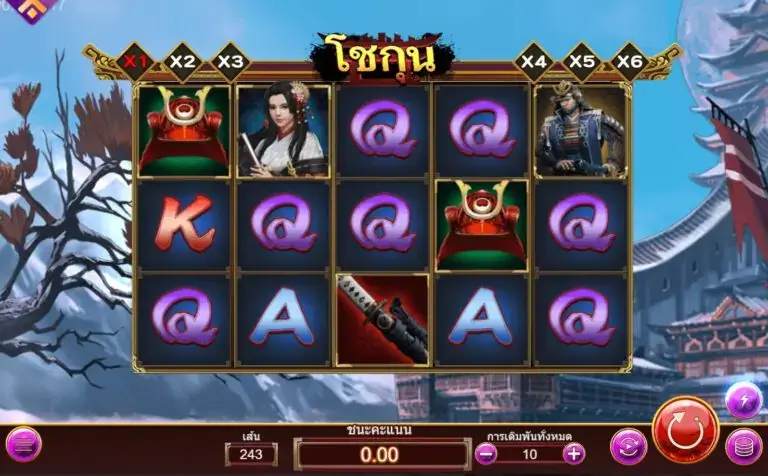 Bakufu Shogun (โชกุน) เกมสล็อตออนไลน์ สล็อตค่าย Askmebet slotxo ฟรีเครดิต 50 ล่าสุด