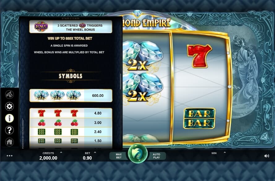 Diamond Empire สล็อต Microgaming จาก slotxo download