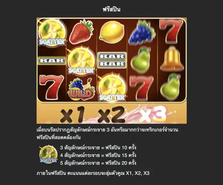 FRUIT SPLASH Mannaplay slotxo เครดิตฟรี