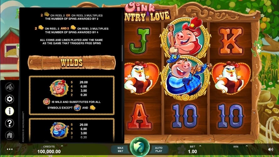 Oink Country Love สล็อต Microgaming จาก slotxo เครดิตฟรี