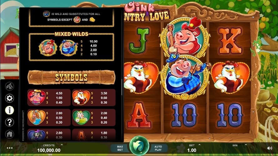 Oink Country Love สล็อต Microgaming จาก slotxo apk