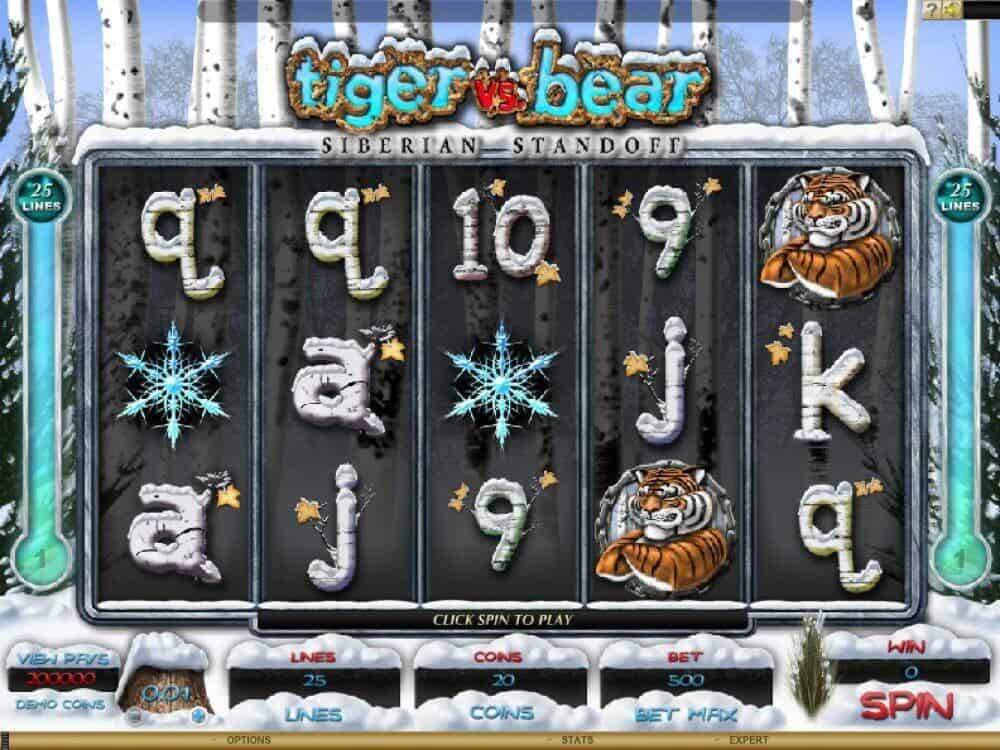 Tiger vs Bear สล็อต Microgaming จาก slotxo game