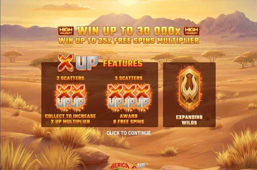 Africa X UP สล็อต Microgaming จาก slotxo auto