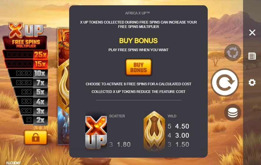 Africa X UP สล็อต Microgaming จาก slotxo เล่น ฟรี