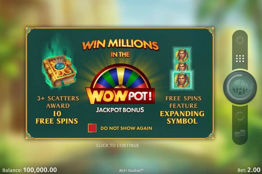 Book of Atem WowPot สล็อต Microgaming จาก slotxo โบนัส 100