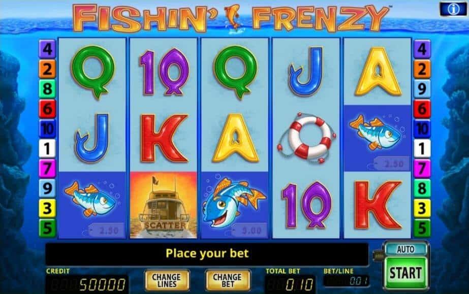 Fishin’ Frenzy สล็อต Microgaming จาก slotxo auto โบนัส 100