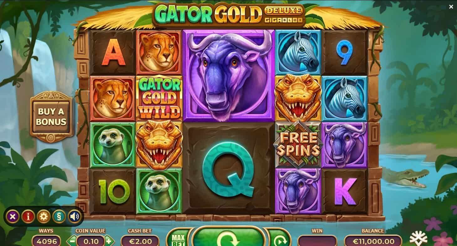 Gator Gold Deluxe Gigablox สล็อต เว็บตรง Yggdrasil slotxo download