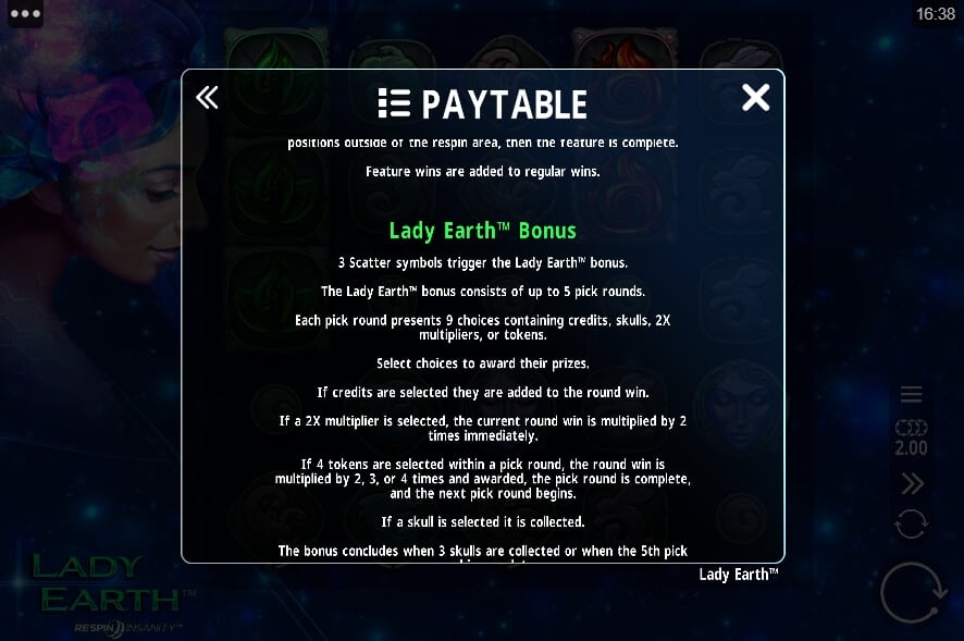 Lady Earth สล็อต Microgaming จาก slotxo demo