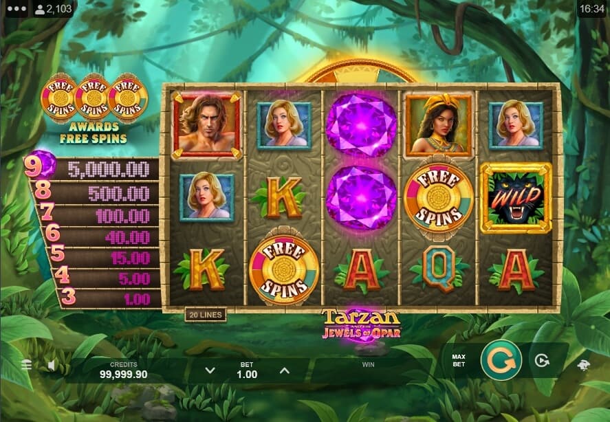 Tarzan and the Jewels of Opar สล็อต Microgaming จาก slotxo24