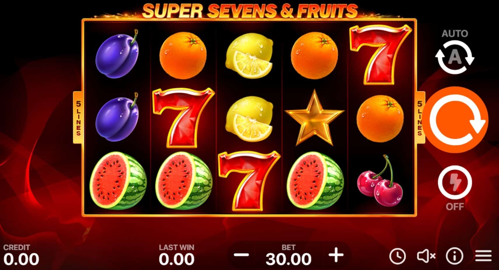 5 Super Seven & Fruits ค่าย booongo เว็บ สล็อต เว็บตรง SLOTXO จาก slotxo สมัคร