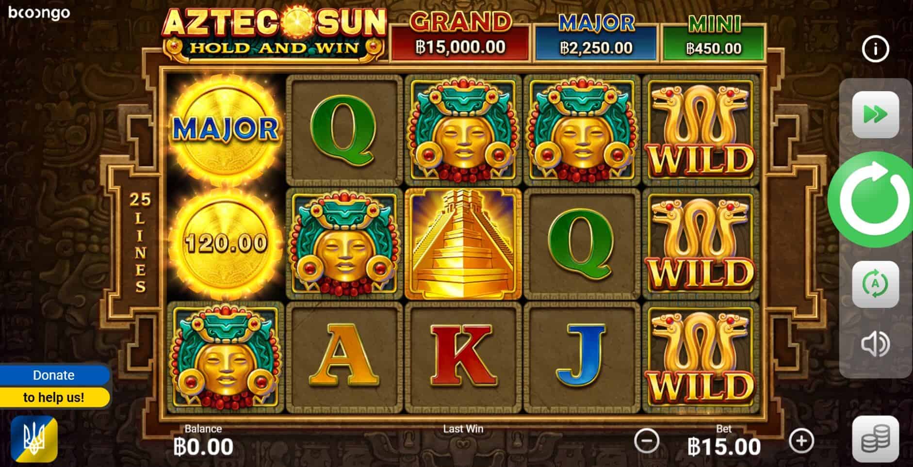 Aztec Sun แนะนำเกมสล็อตค่าย BOOONGO - SLOTXO เว็บตรง