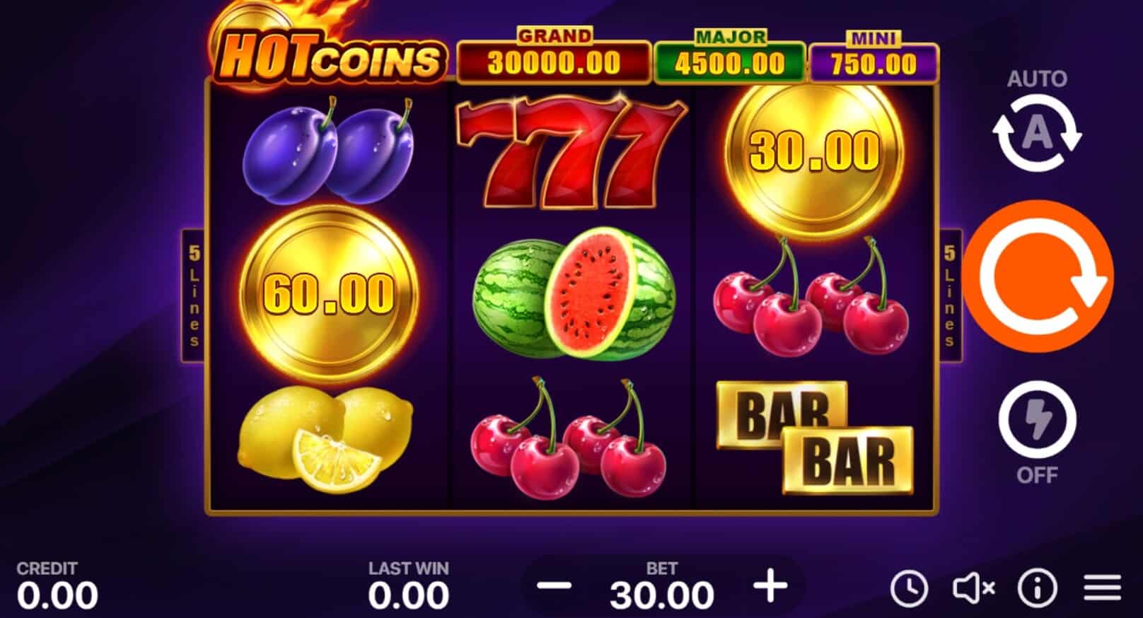 Hot Coins Hold And Win BOOONGO SLOTXO1234