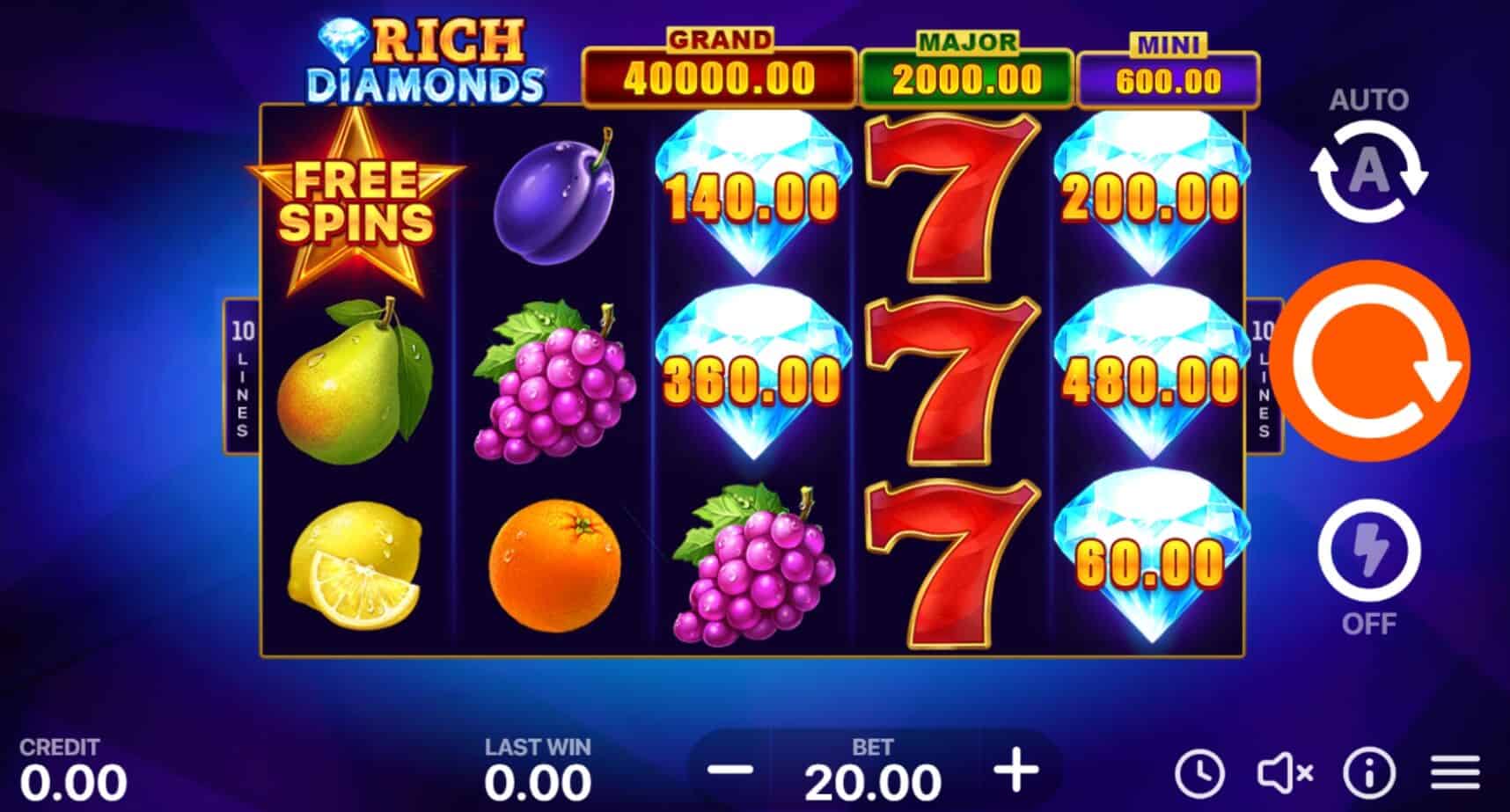 Rich Diamonds Hold And Win ค่าย booongo เว็บ สล็อต เว็บตรง SLOTXO จาก SLOTXO VIP