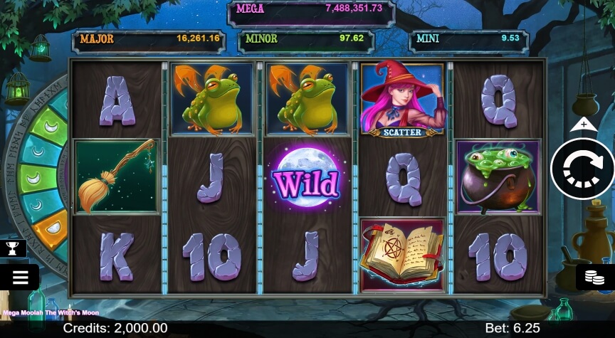 The Witch's Moon Mega Moolah MICROGAMING สล็อต xo