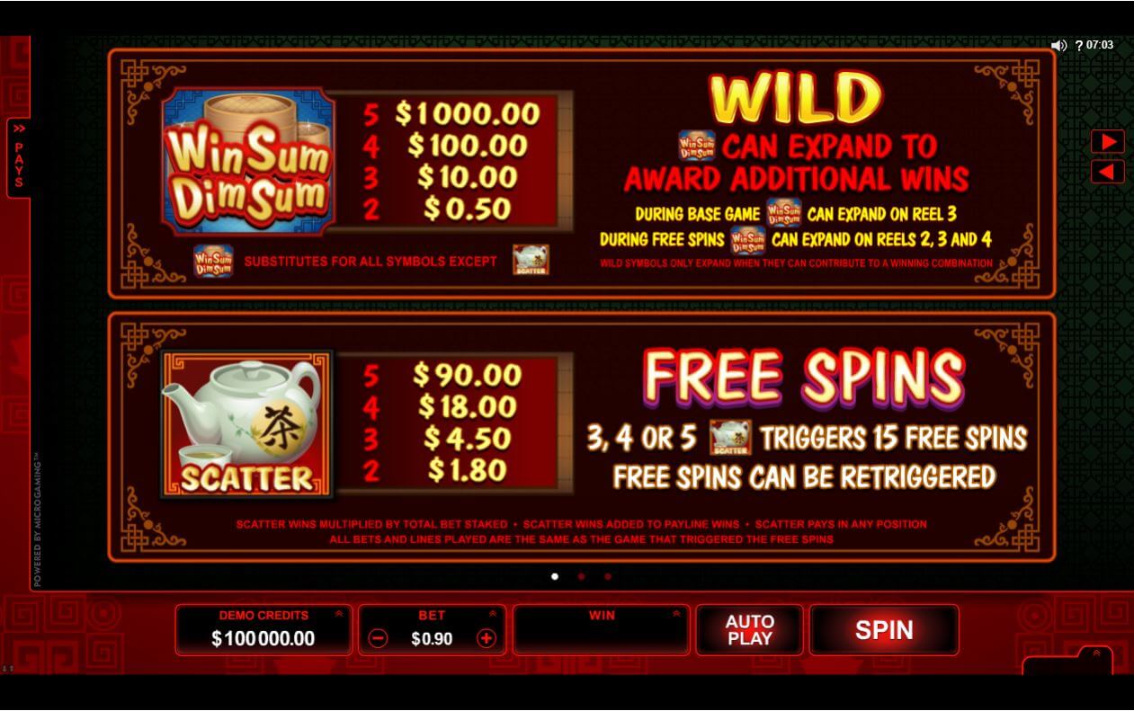 Win Sum Dim Sum MICROGAMING ฝาก slotxo