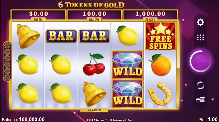 6 Tokens of Gold MICROGAMING slotxo