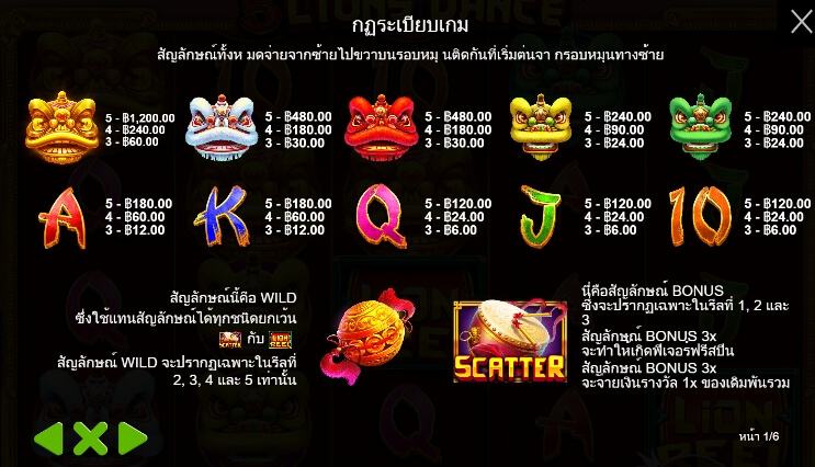 5 Lions Dance Pragmatic Play slotxo ฟรีเครดิต