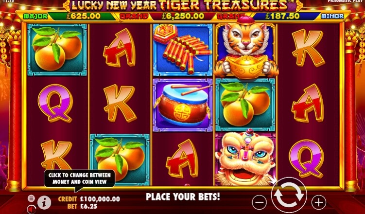 Lucky New Year Tiger Treasures Pragmatic Play slotxo ฝาก 10 รับ 100