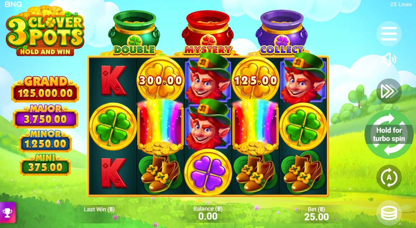 3 Clover Pots ค่าย booongo เว็บ สล็อต เว็บตรง SLOTXO จาก slotxo777