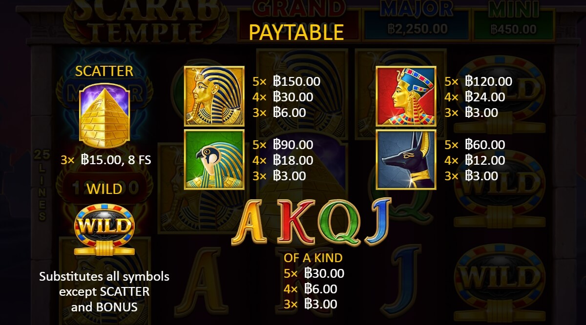 Scarab Temple ค่าย booongo เว็บ สล็อต เว็บตรง SLOTXO จาก slotxo ฟรีเครดิต