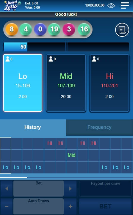 Speed Lotto ค่าย FUNKY GAMES จากเว็บ slotxo 789