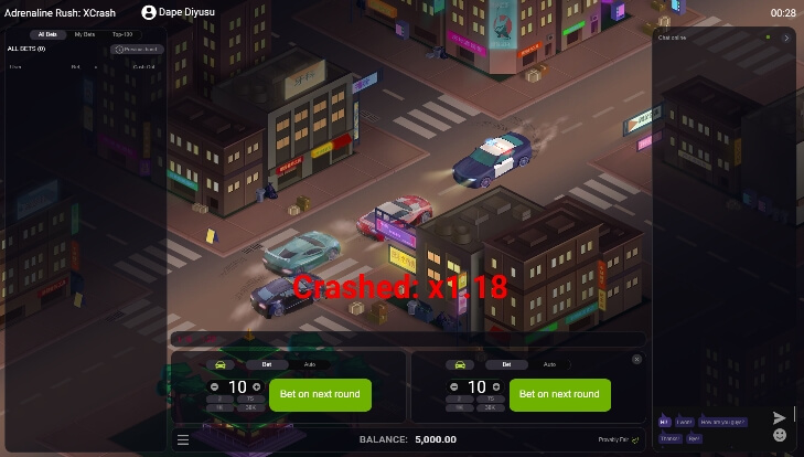 ADRENALINE RUSH1 XCRASH เกมสล็อต ค่าย EVOPLAY เว็บ slotxopg