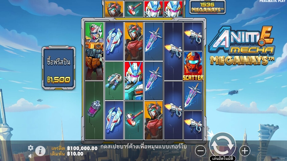 Anime Mecha Megaways ค่ายเกม Pragmatic Play จากทาง สล็อต XO