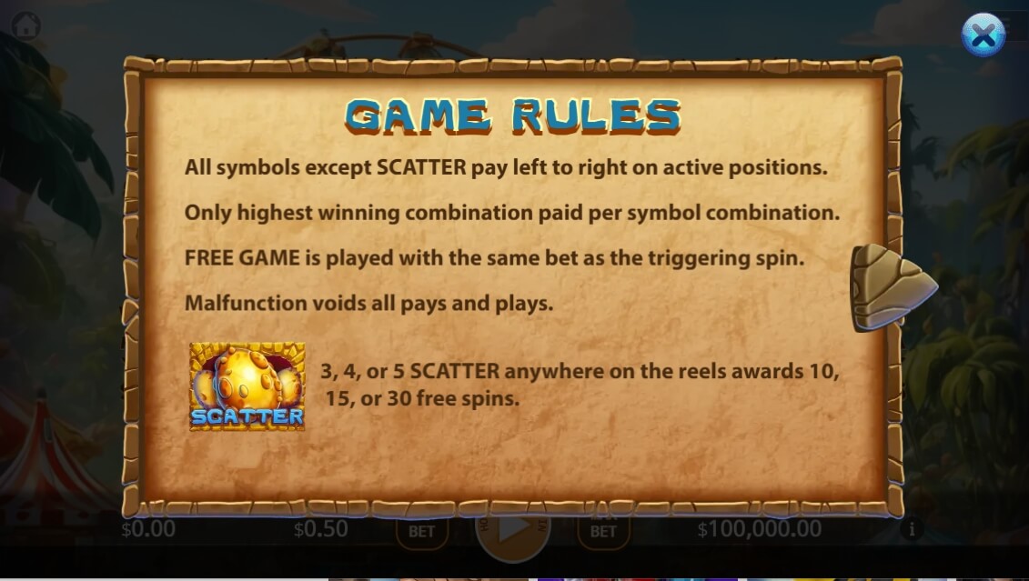 Dinosaur Carnival สล็อต เว็บตรง KA Gaming สล็อต XO เว็บตรง