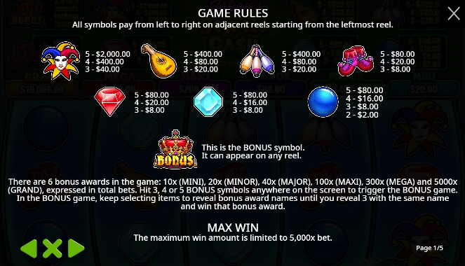 Joker’s Jewels Cash ค่ายเกม Pragmatic Play จากทาง slotxo 678
