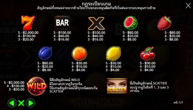 Hot to Burn – 7 Deadly Free Spins ค่ายเกม Pragmatic Play จากทาง 168 slot xo