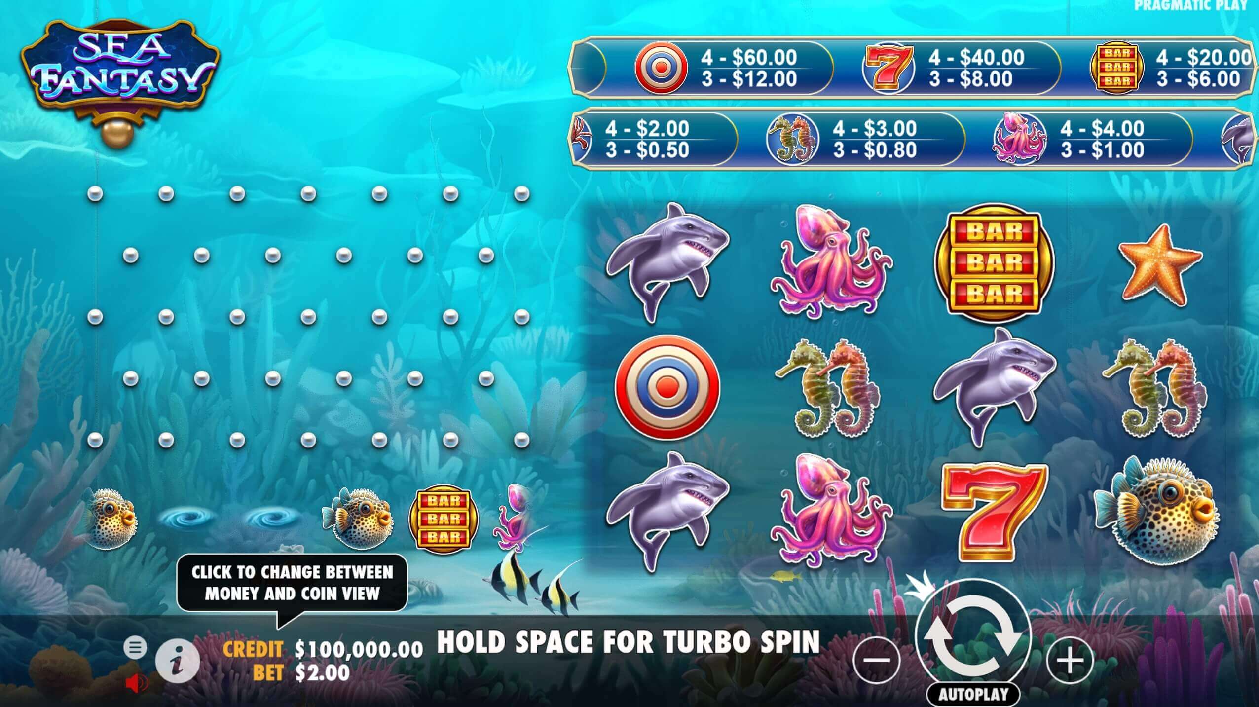 Sea-Fantasy ค่ายเกม Pragmatic Play จากทาง SLOT168