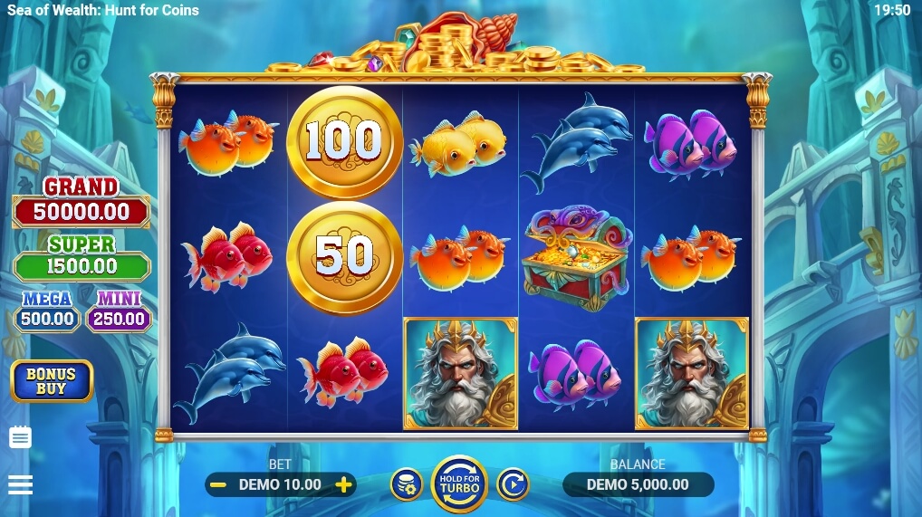 SEA OF WEALTH HUNT FOR COIN เกมสล็อต ค่าย EVOPLAY xo slot z