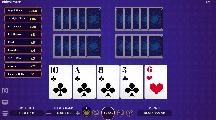 VIDEO POKER เกมสล็อต ค่าย EVOPLAY slotx888
