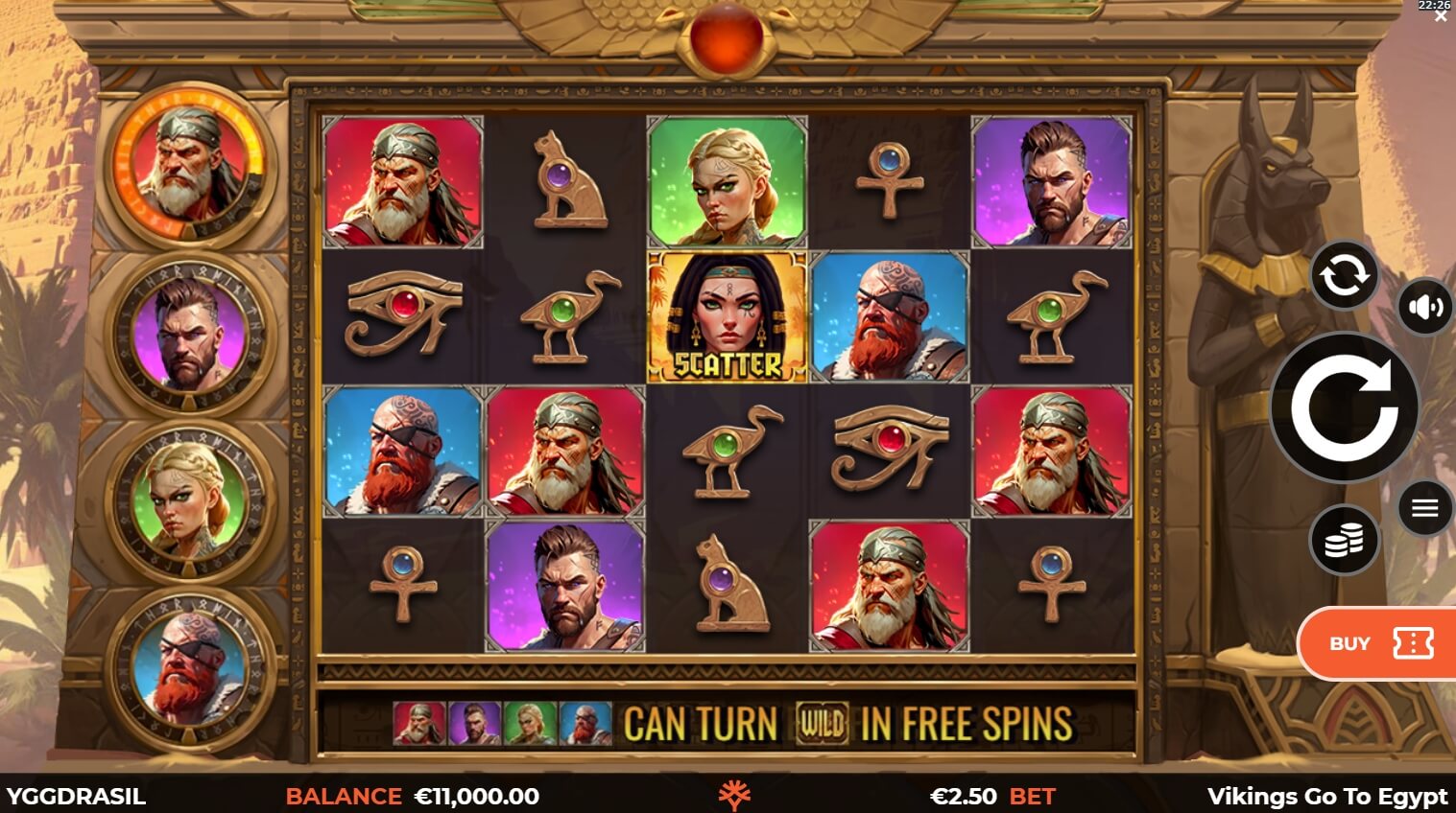 Vikings Go To Egypt Wild Fight สล็อต เว็บตรง Yggdrasil slotxo789