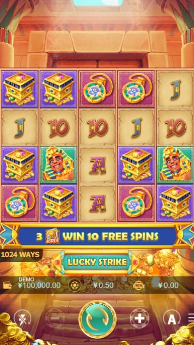 TREASURES OF EGYPT ค่าย 5G Gams จากเว็บ slotxo 24 hr